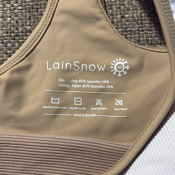 LainSnow Kiawah Bikini Top in Coconut SZ XS NWOT - Picture 3 of 5